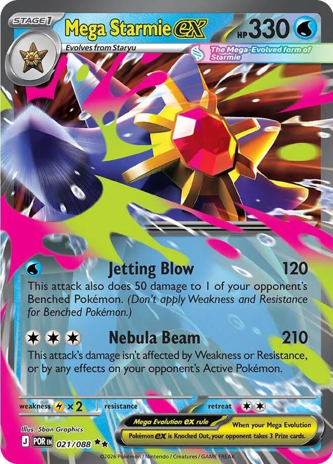 Mega Starmie ex card front