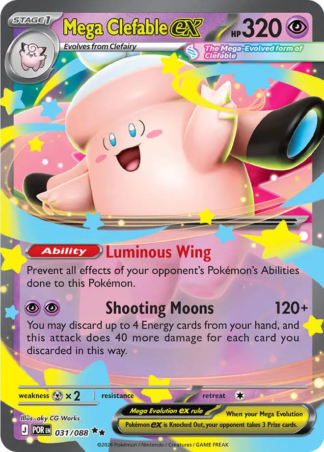 Mega Clefable ex card front