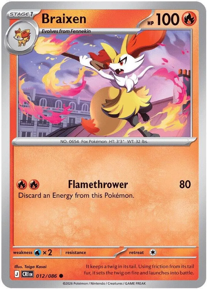 Braixen card front