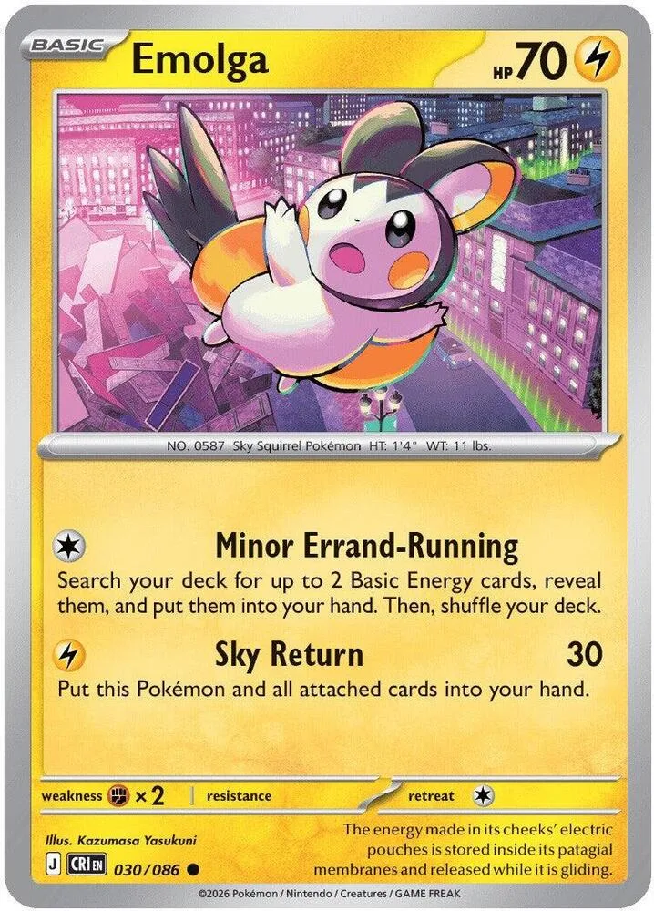 Emolga card front