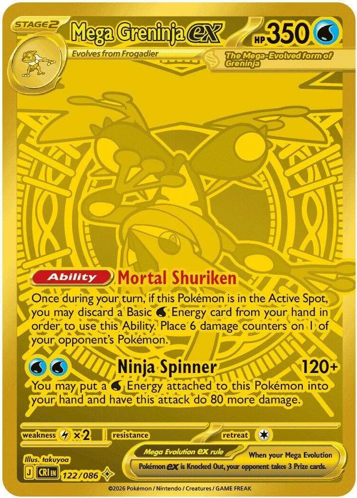 Mega Greninja ex Holofoil card