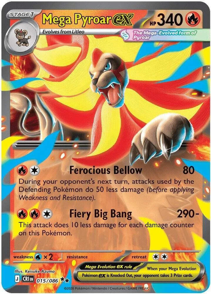 Mega Pyroar ex card front