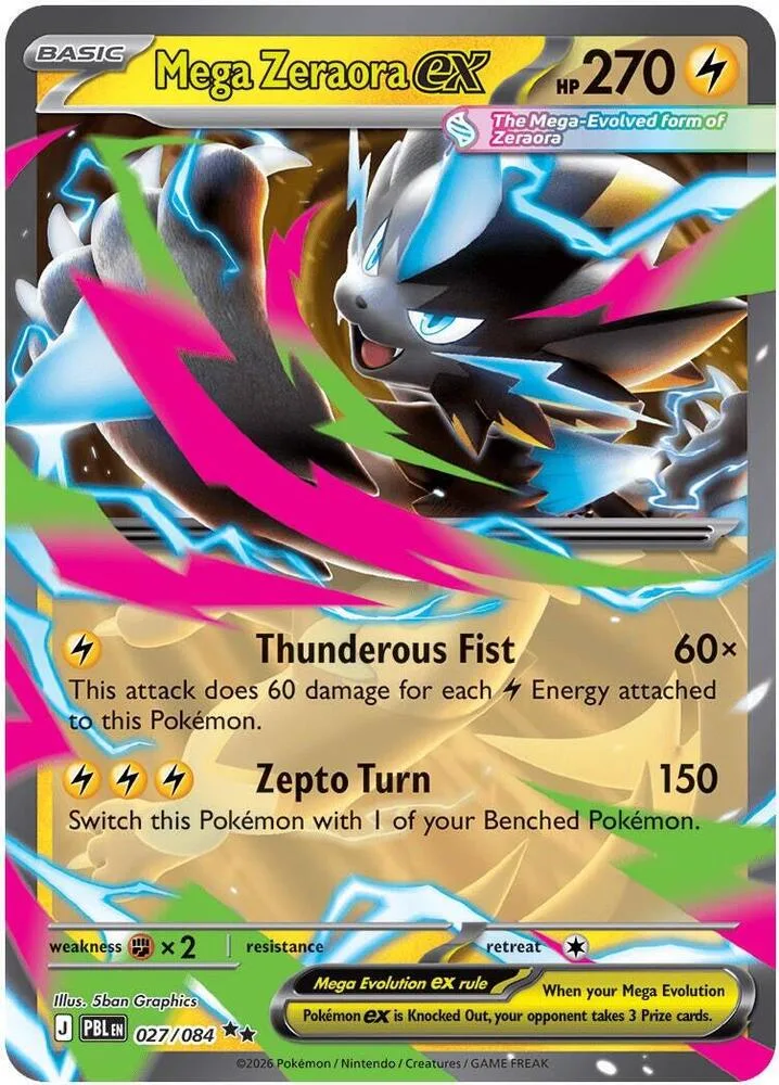 Mega Zeraora ex card front
