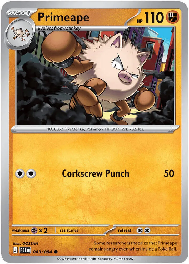 Primeape card front