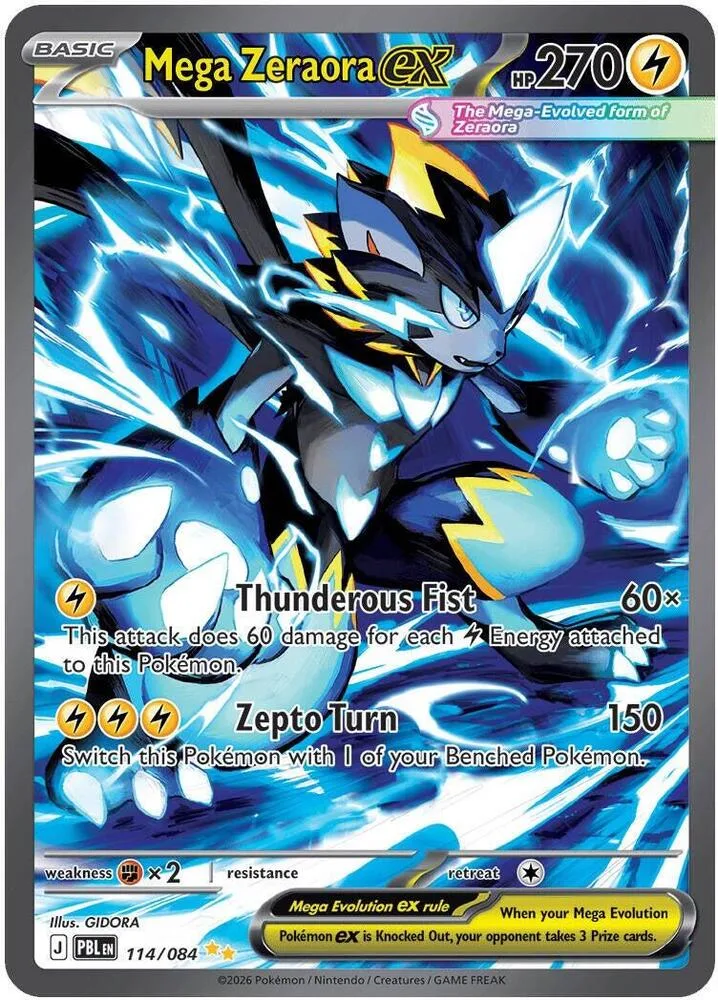 Mega Zeraora ex Holofoil card