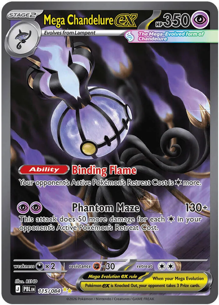 Mega Chandelure ex Holofoil card