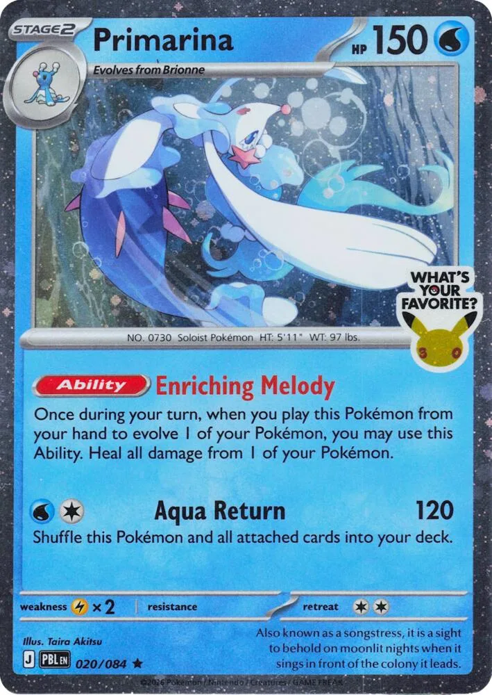 Primarina Set Stamp card