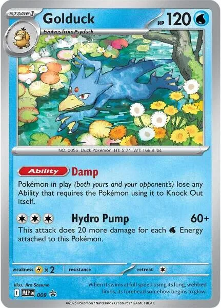 Golduck card front