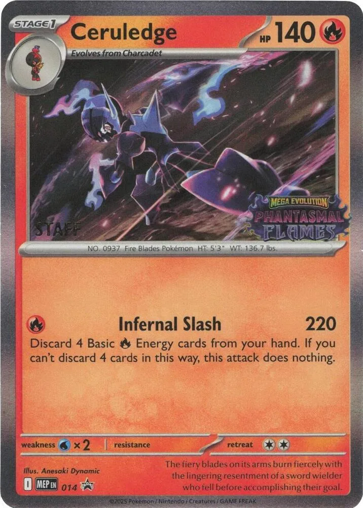 Ceruledge [Staff] card front