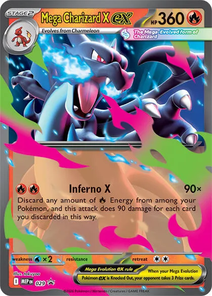 Mega Charizard X ex card front