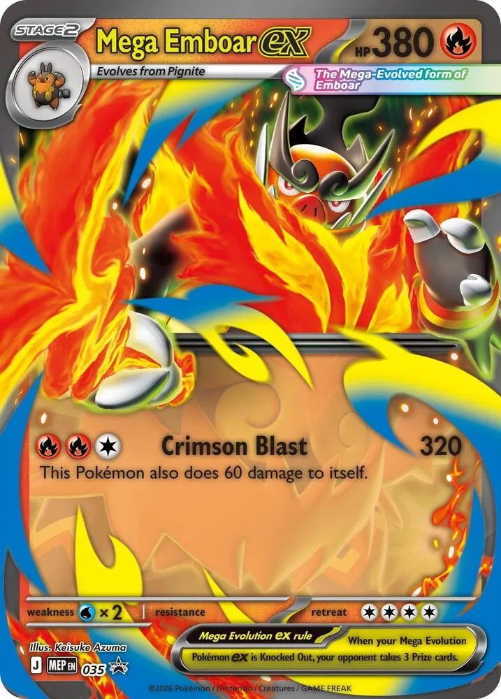 Mega Emboar ex card front