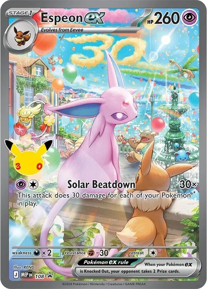 Espeon ex (30th Celebration) Holofoil card
