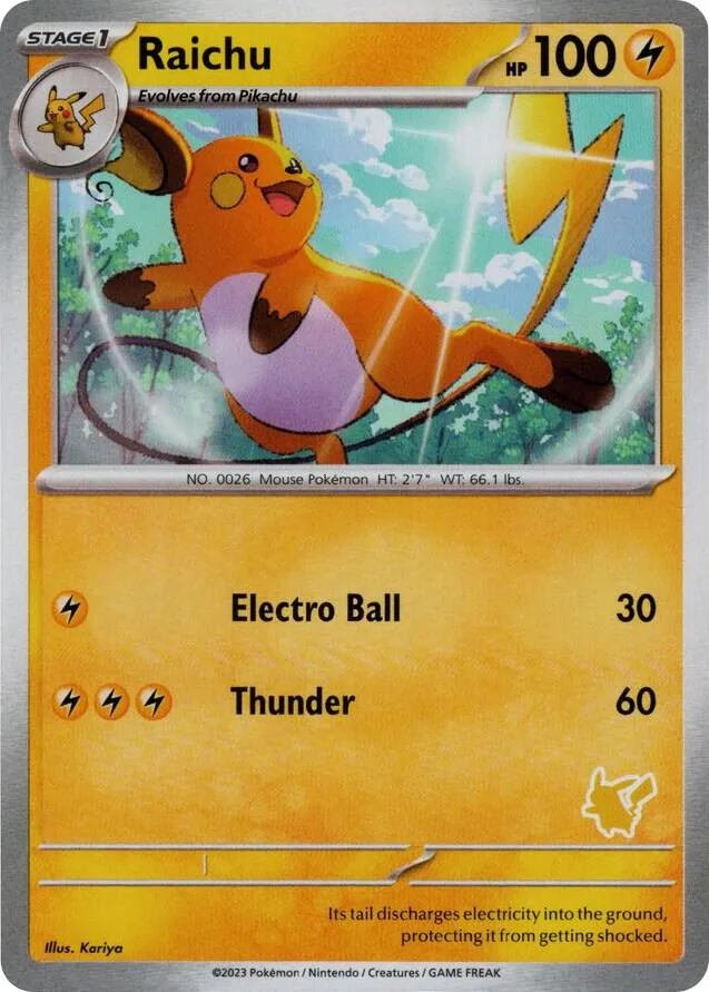 Raichu card front