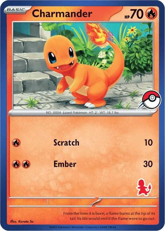Charmander (Blue Border) card front