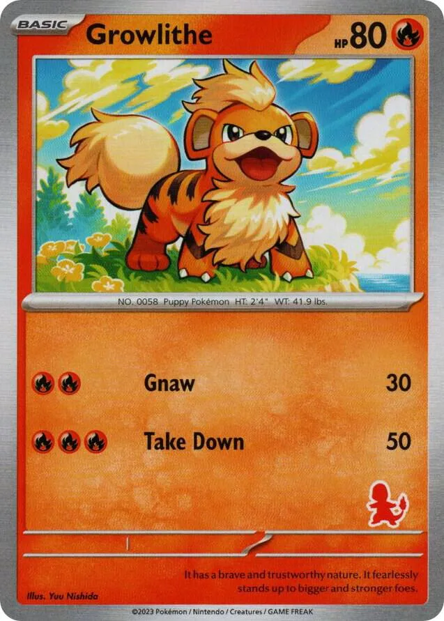Growlithe card front