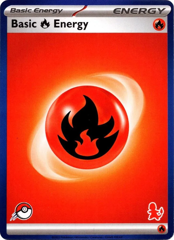 Basic Fire Energy (Blue Border) card front