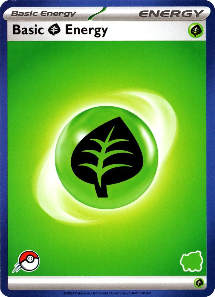 Basic Grass Energy (Blue Border) card front