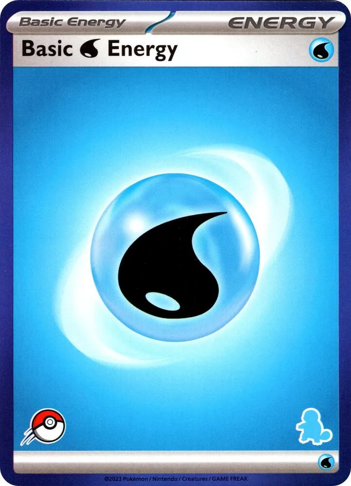 Basic Water Energy (Blue Border) card front