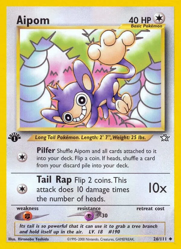 Aipom card front