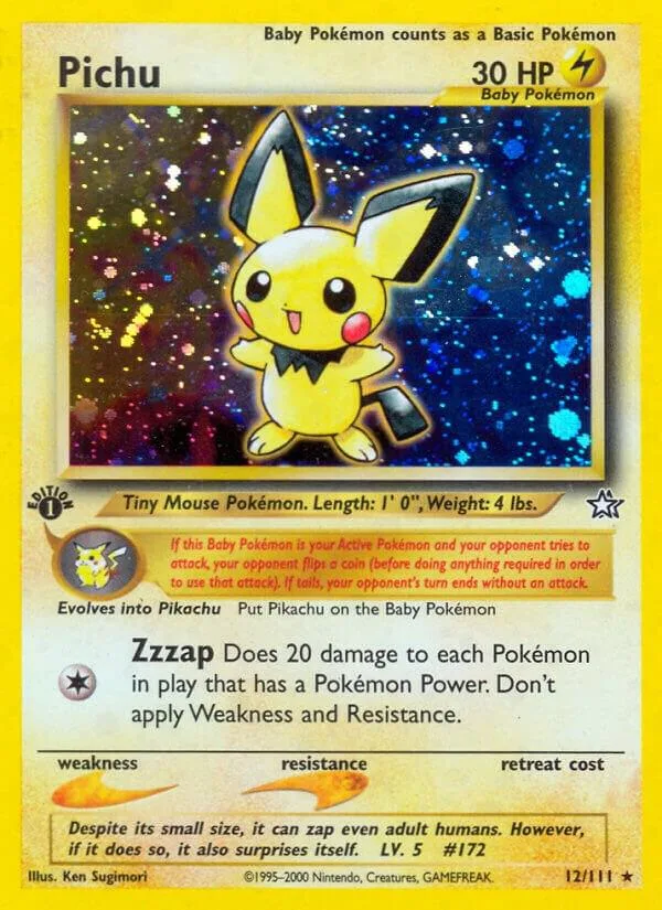 Pichu card front