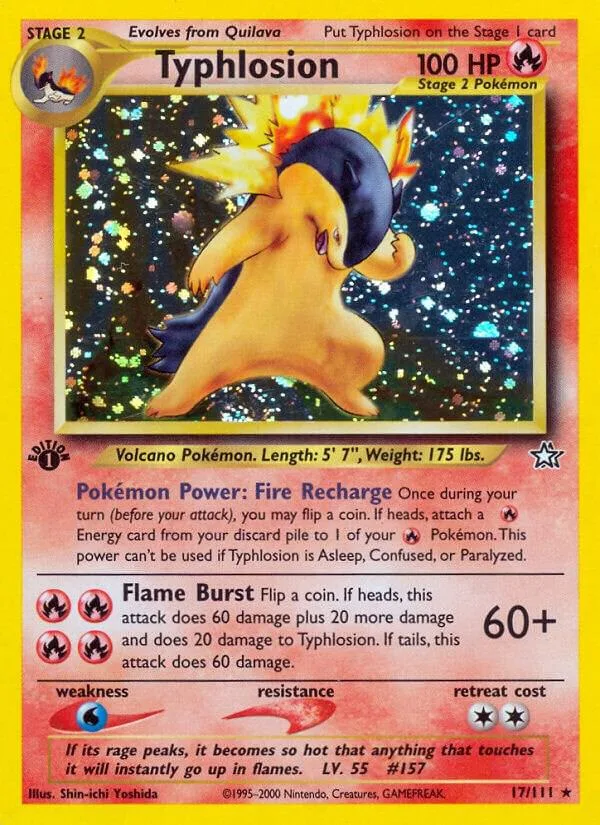 Typhlosion card front