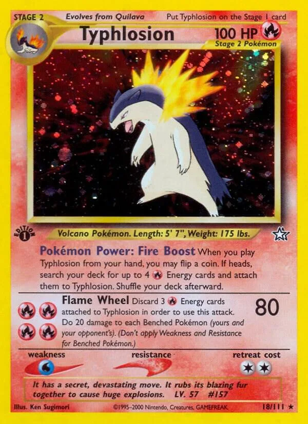Typhlosion card front