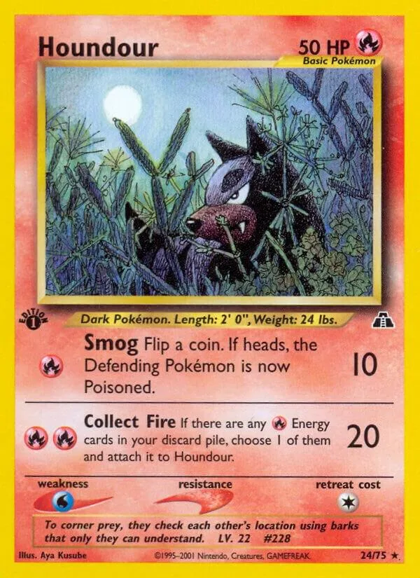 Houndour card front