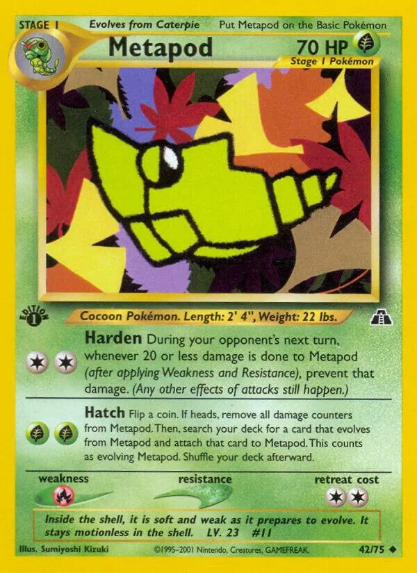 Metapod card front