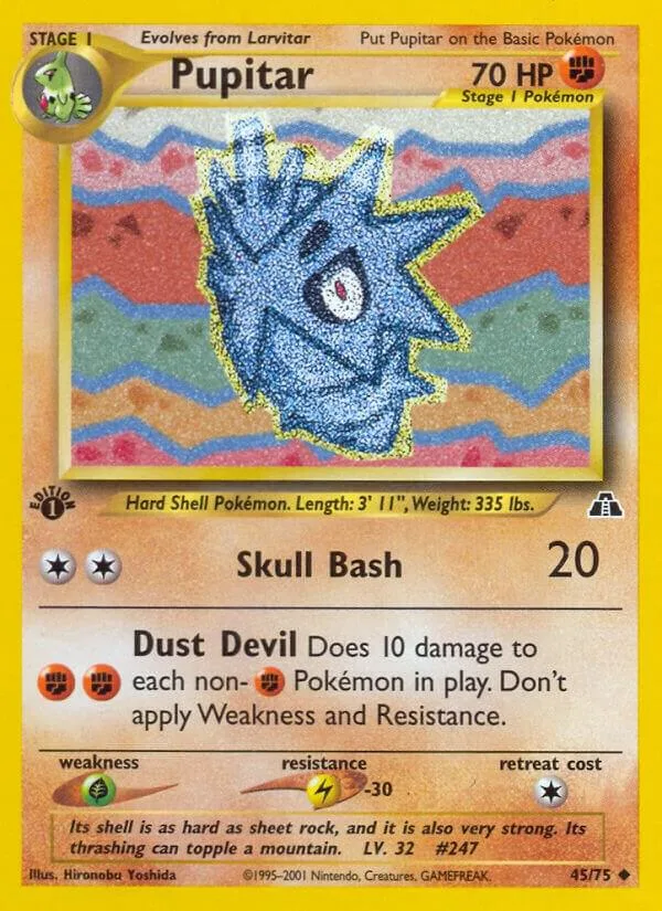 Pupitar card front