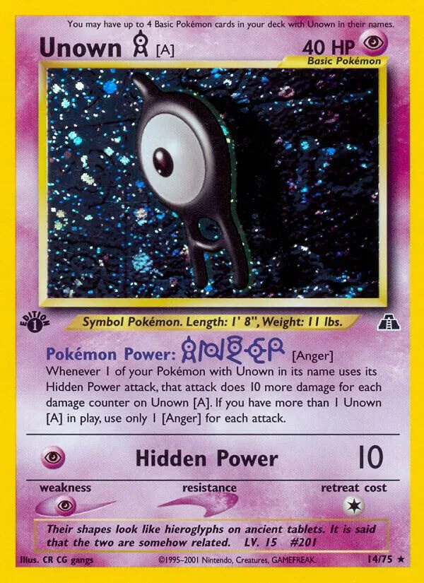 Unown [A] card front