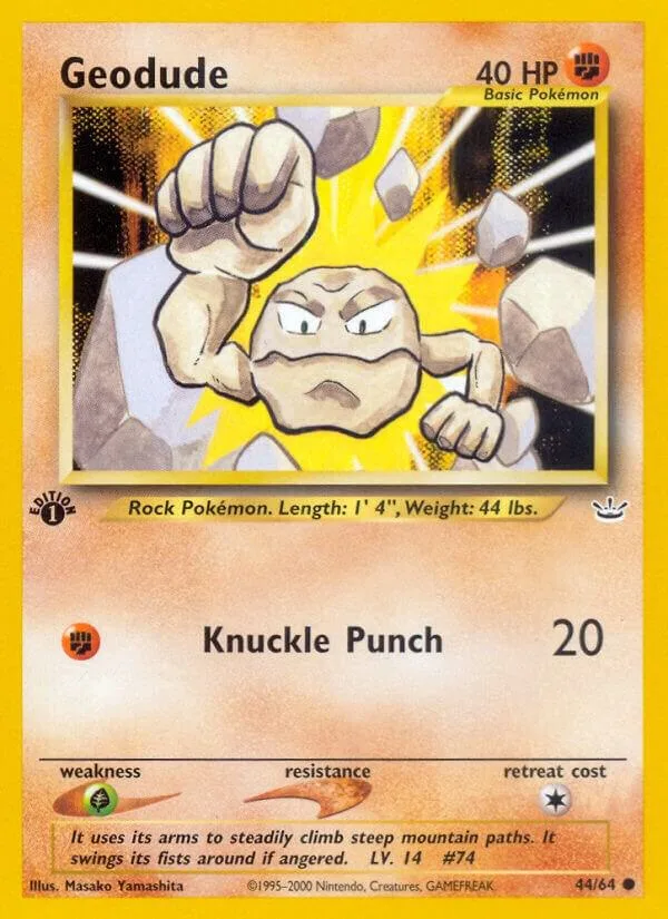 Geodude card front