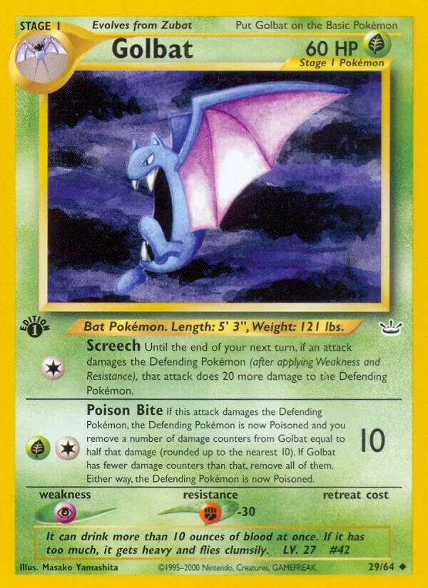 Golbat card front