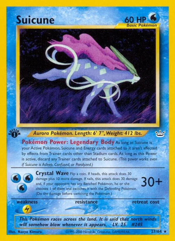 Suicune card front