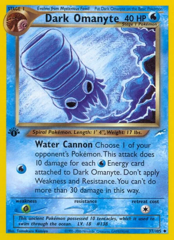 Dark Omanyte card front