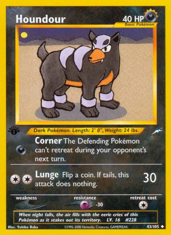 Houndour card front