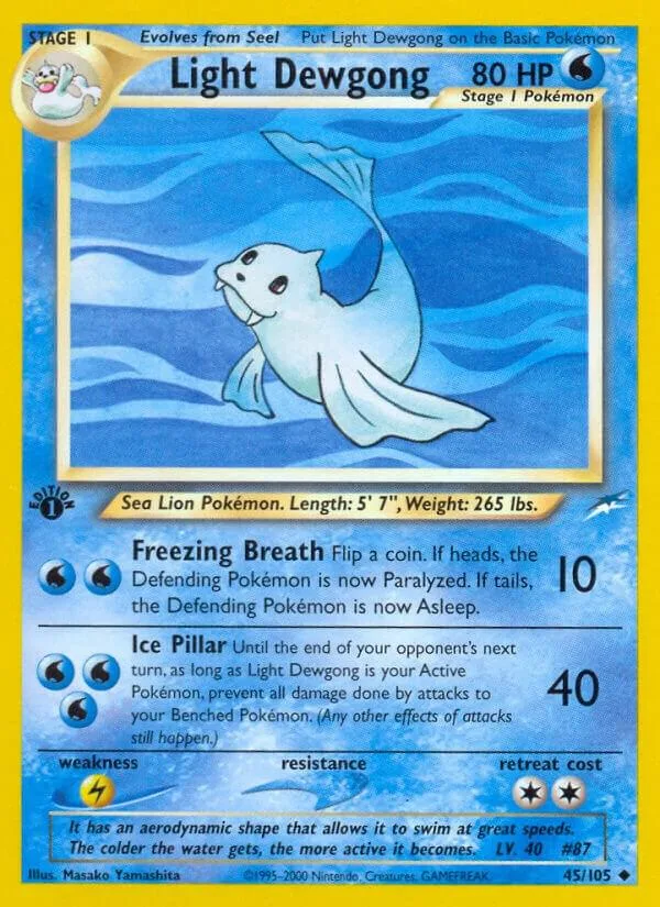 Light Dewgong card front