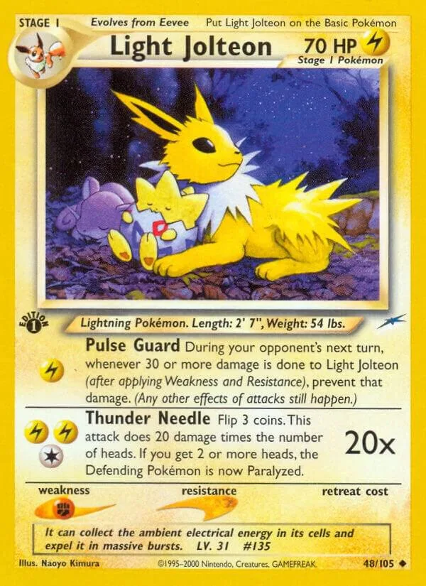 Light Jolteon card front