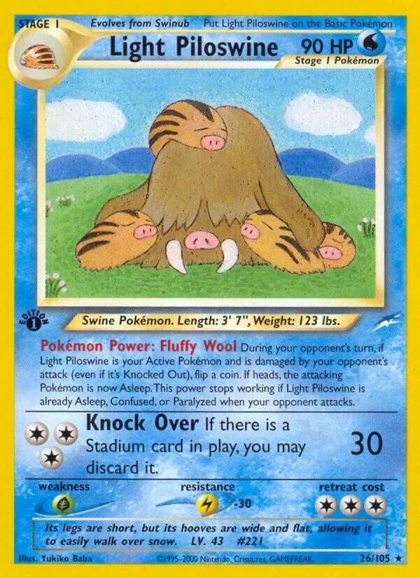 Light Piloswine card front