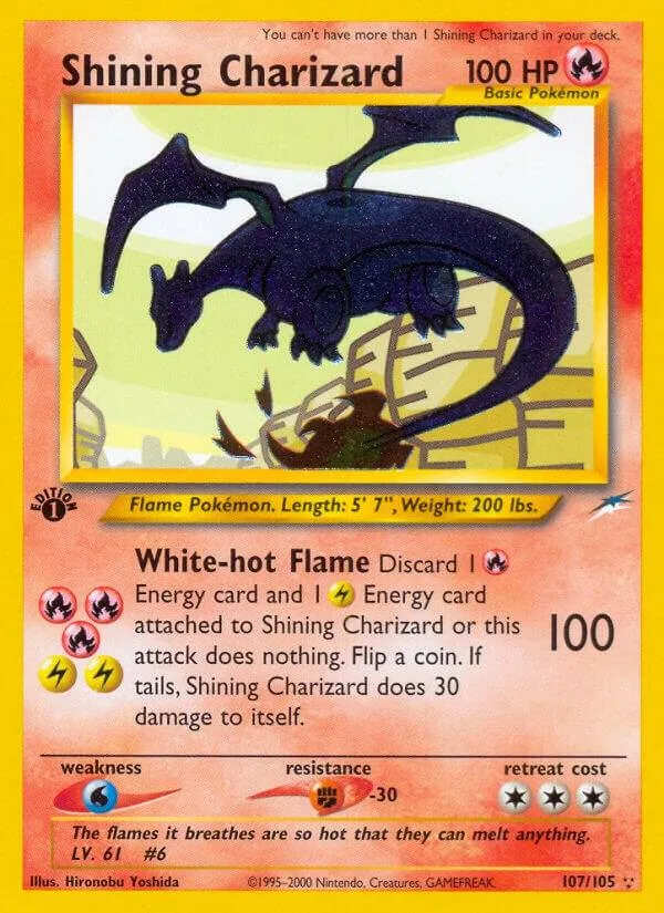Shining Charizard Unlimited Holofoil card