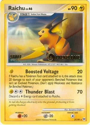 Raichu (Prerelease) [Staff] card front