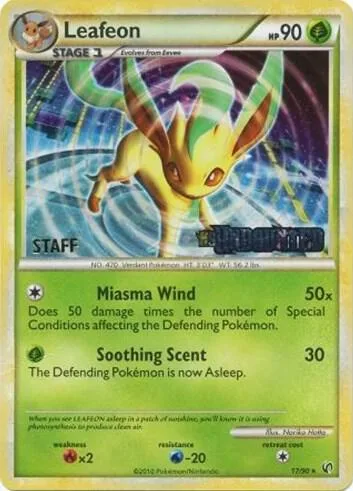 Leafeon (Prerelease) [Staff] card front