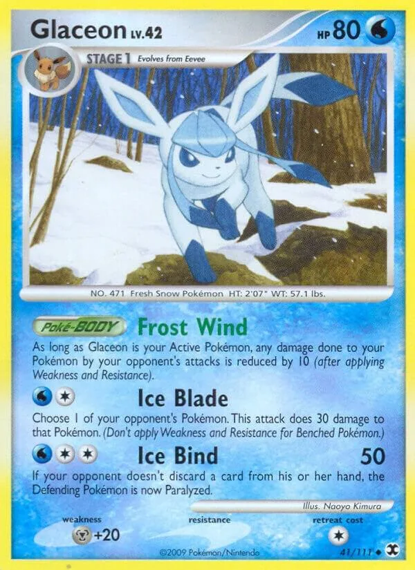 Glaceon card front