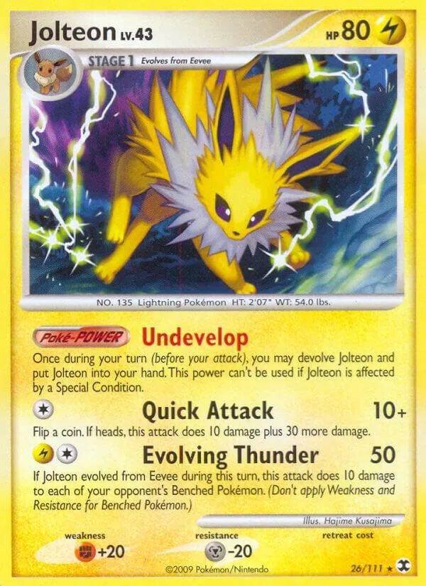 Jolteon card front