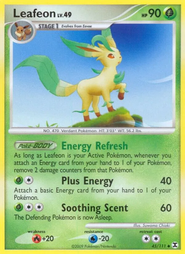 Leafeon card front