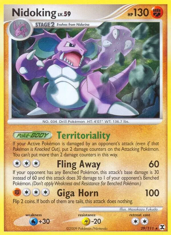 Nidoking card front