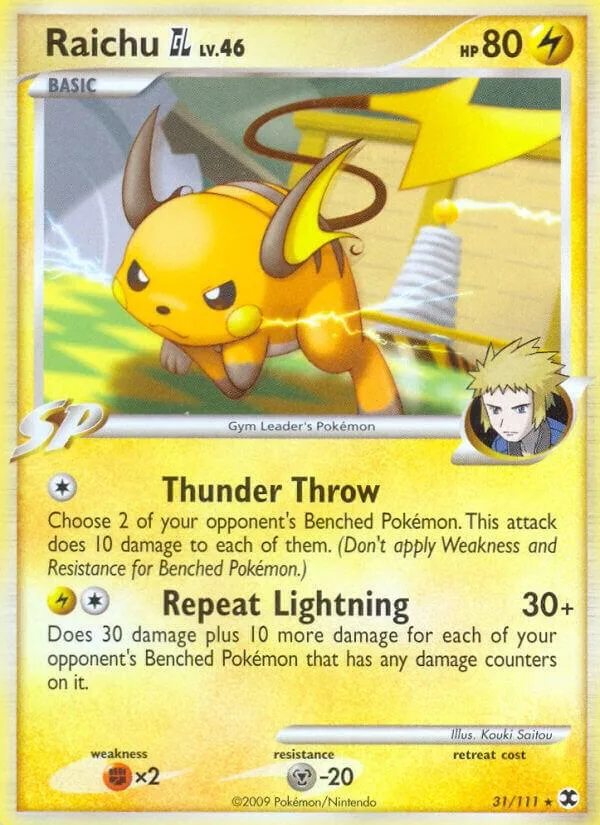 Raichu GL card front