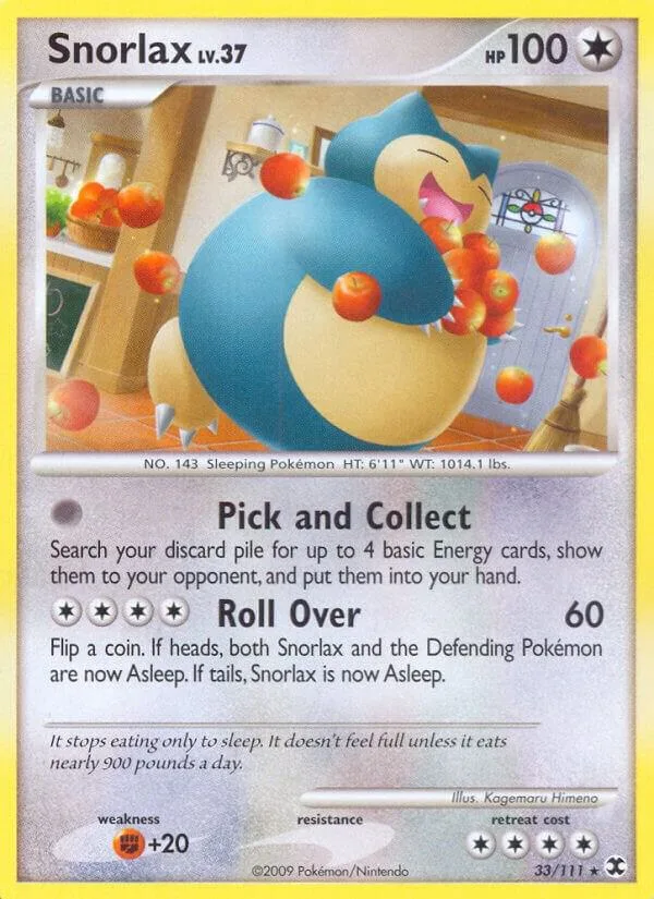 Snorlax card front