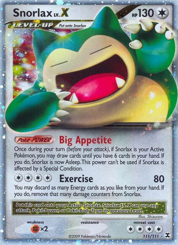 Snorlax Lv.X Holofoil card