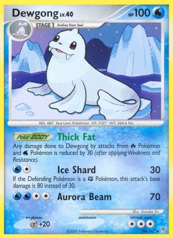 Dewgong card front