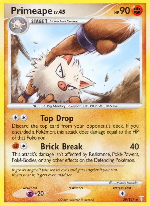 Primeape card front